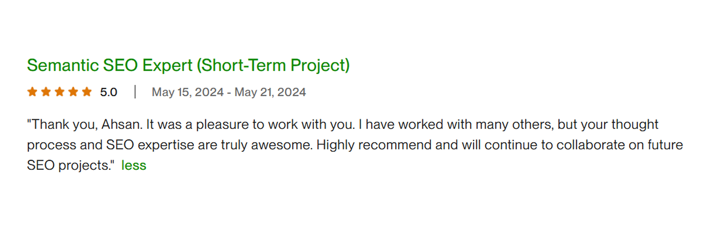 Semantic SEO Expert (Short-Term Project)